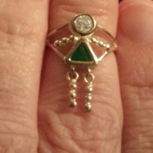 So sweet 💜 Sterling and crystal daughter ring